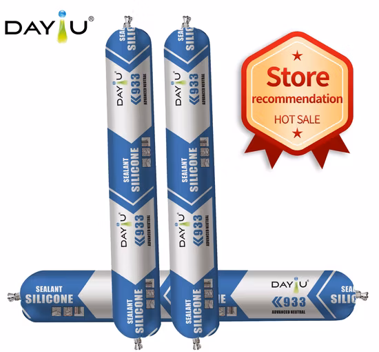 Neutral Silicone Glass Sealant RTV Silicone Glue 600ml Sausage Package Adhesive Silicone Sealant for Curtain Wall